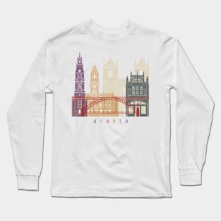 Oporto skyline poster Long Sleeve T-Shirt